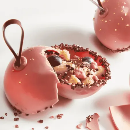 Chocolate granules metallic red, 350 g
