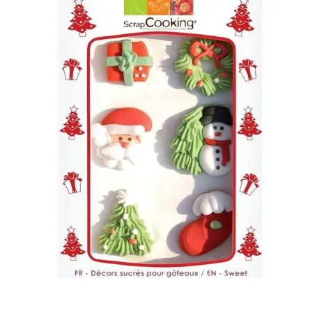 Décorations en sucre pour l'hiver, 6 pièces
