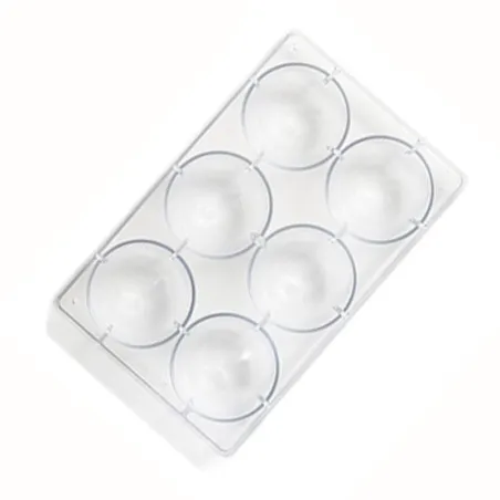 Chocolate mold hemisphere Ø 7.5 cm, 6 pieces