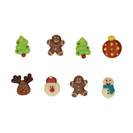 Chocolate decoration Colorful Christmas, 8 pieces