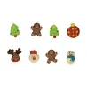 Schokoladendekoration Buntes Weihnachten, 8 Stück