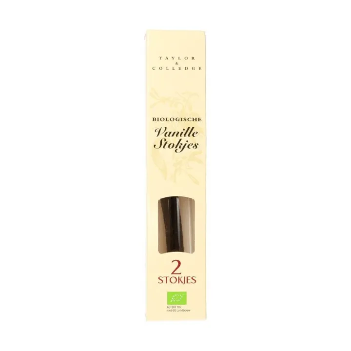 Organic vanilla pods from Madagascar, 2 pieces