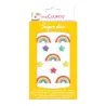 Sugar decorations rainbow & stars, 10 pieces