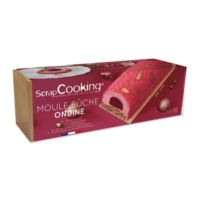 Bûche Set mit Silikonmatte Tropfenrelief, 3-teilig