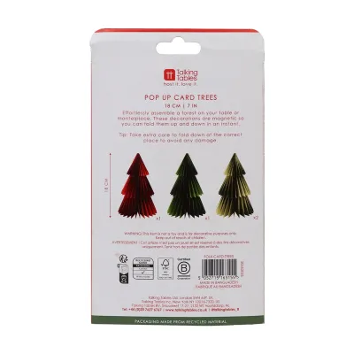 Dekorative Papiertannenbäume, 4 Stück