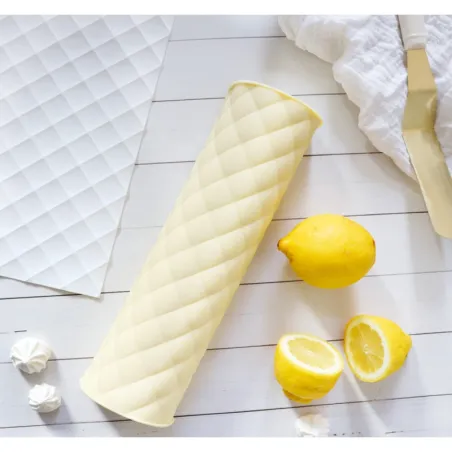 Bûche silicone mat quilted pattern, 18 x 28.3 cm