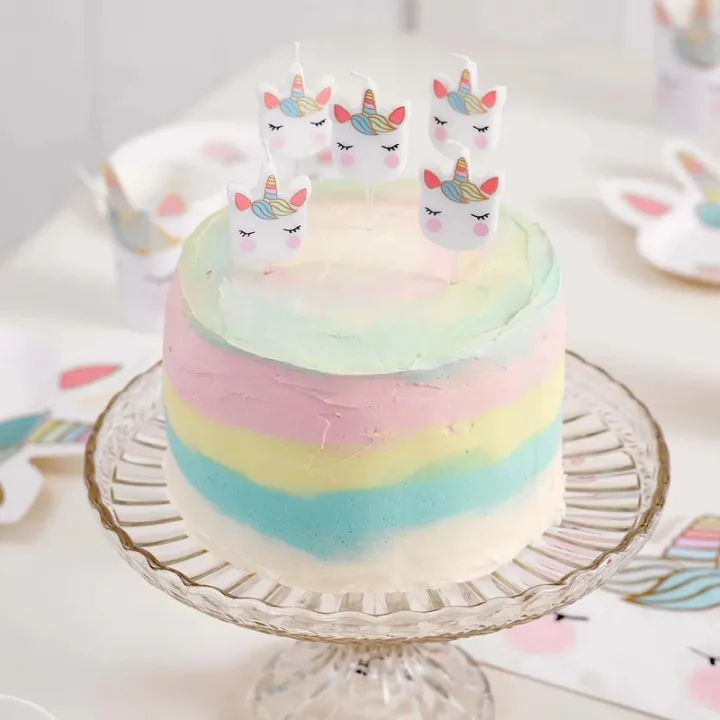 Bougies licorne, 5 pièces