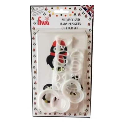 Set d'emporte-pièces pingouin maman et bébé