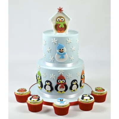 Set d'emporte-pièces pingouin maman et bébé
