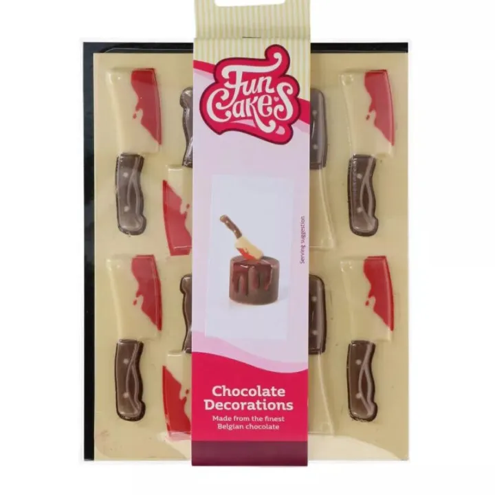 Chocolate decoration Bloody knives, 10 pieces