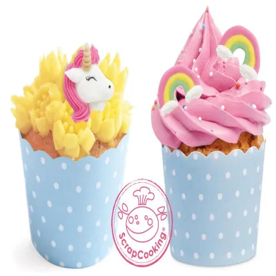Zuckerdekor Einhorn & Regenbogen, 6 Stück