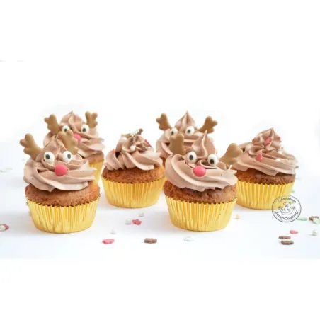 Décor en sucre Renne Amour, 4 pièces