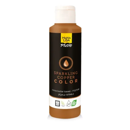 Burro di cacao Mona Lisa color rame glitterato, 245 g