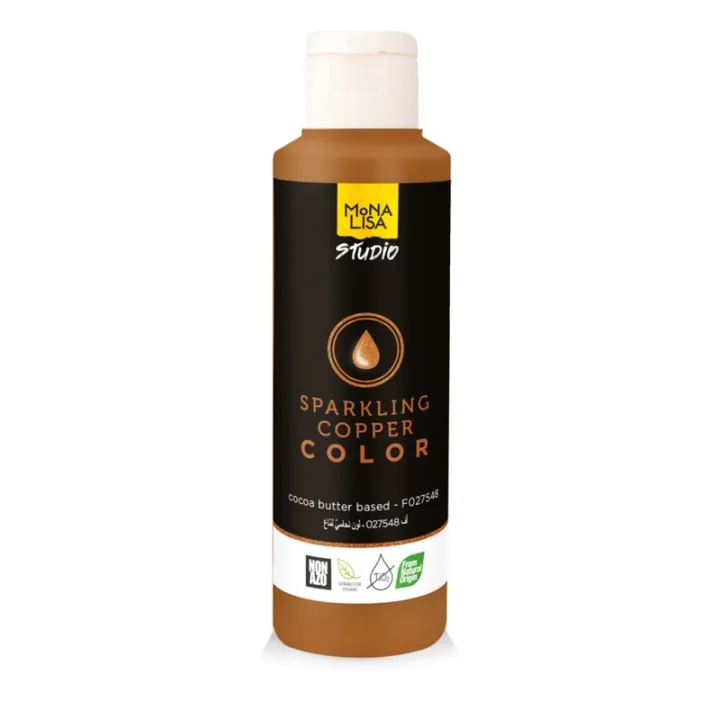 Mona Lisa cocoa butter paint glitter copper, 245 g