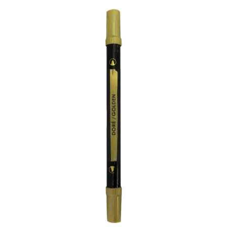 Penna alimentare dorata con 2 punte