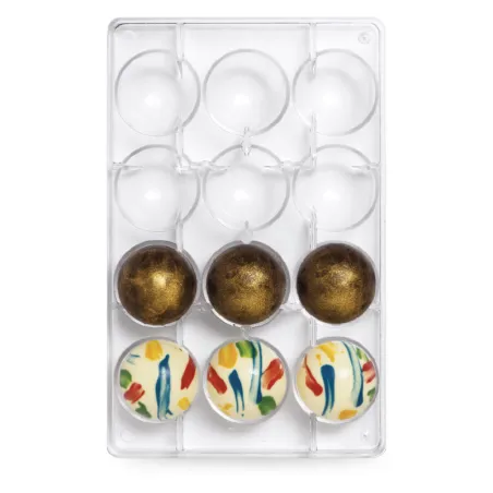 Moule à chocolat demi-sphère Ø 5 cm, 12 pièces