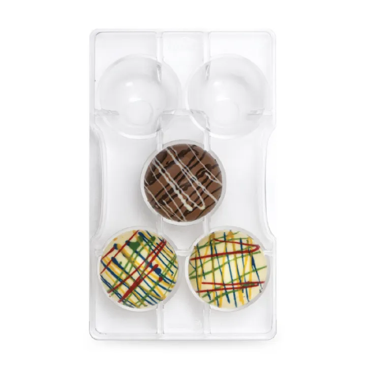 Chocolate mold hemisphere with base Ø 5 cm, 5 pieces