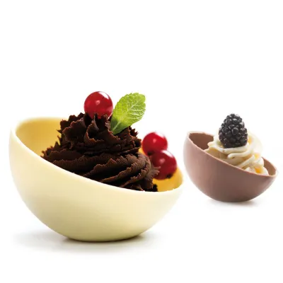Chocolate mold hemisphere with base Ø 5 cm, 5 pieces