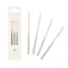 Candele con sfumatura argento 10 cm, 16 pezzi