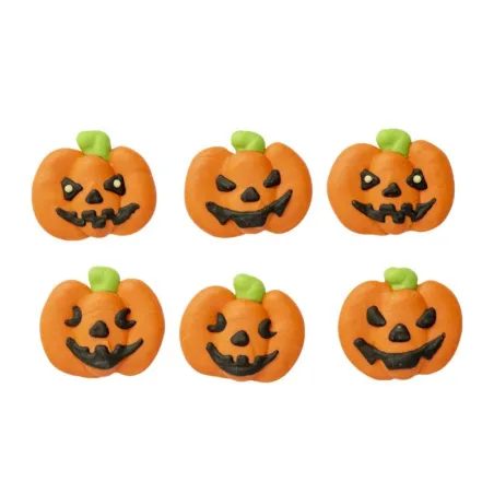 Decorazione di zucchero a forma di zucca, 6 pezzi