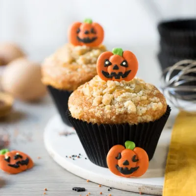 Pumpkin sugar decoration, 6 pieces