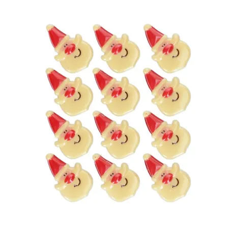 Chocolate decoration Santa Claus, 12 pieces