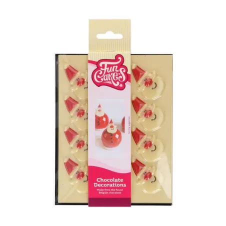 Chocolate decoration Santa Claus, 12 pieces