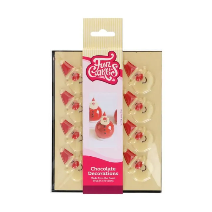 Décoration en chocolat Père Noël, 12 pièces