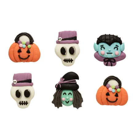 Halloween sugar decorations, 6 pieces