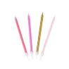 Kerzen Rosa, Pink und Gold 10 cm, 16 Stück