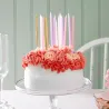 Kerzen Rosa, Pink und Gold 10 cm, 16 Stück