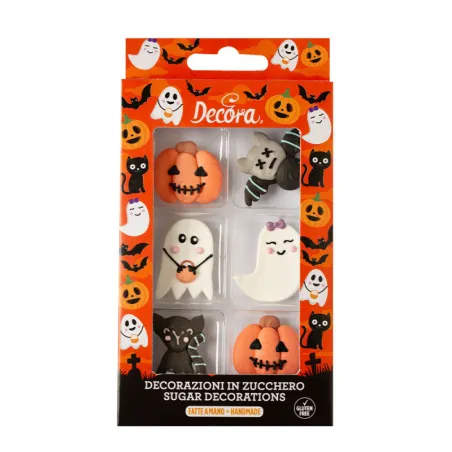 Sugar decoration witching hour, 6 pieces