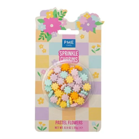 Décor à saupoudrer Fleurs multicolores, 25 g