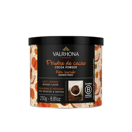 Valrhona poudre de cacao 100%, faiblement dégraissé, 250 g