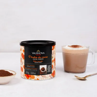 Cacao in polvere Valrhona 100%, leggermente sgrassato, 250 g