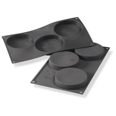 Silikonform Rund Ø 10.3 cm 3 Stück