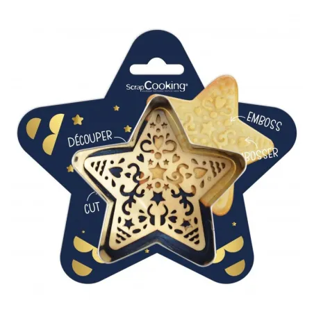 Star Cookie Cutter with Embosser for Cookies