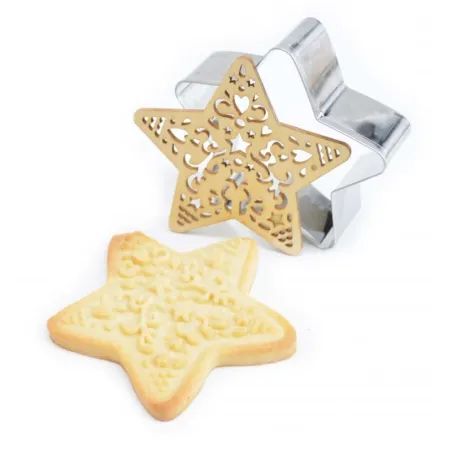 Star Cookie Cutter with Embosser for Cookies
