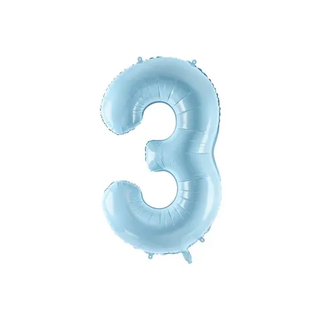 Large Foil Balloon Blue Number 3 – 86 cm