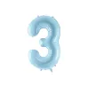 Large Foil Balloon Blue Number 3 – 86 cm
