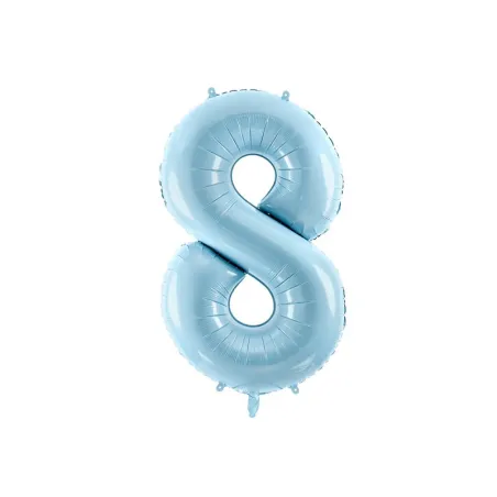 Large Foil Balloon Blue Number 8 – 86 cm