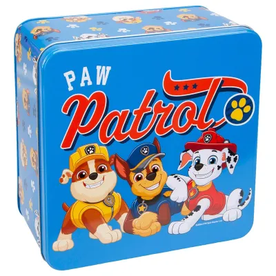 Guetzlidose Paw Patrol blau 21×21×10 cm – Aufbewahrungsdose für Guetzli und Gebäck | miniSchoggi