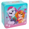 Scatola per biscotti Paw Patrol rosa/turchese 21×21×10 cm – Scatola portabiscotti per biscotti e dolci | miniSchoggi