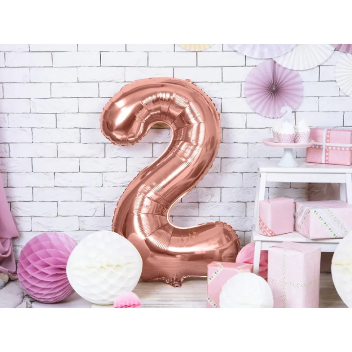 Grande Palloncino Oro Rosa Numero 2 – 86 cm
