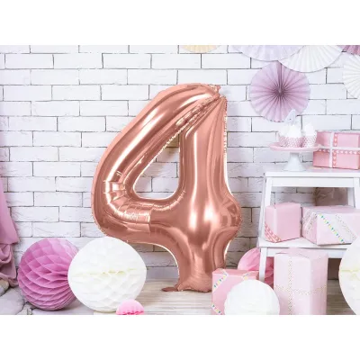 Grande Palloncino Oro Rosa Numero 4 – 86 cm
