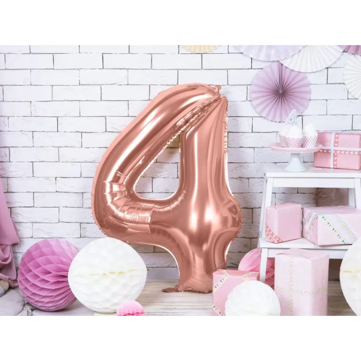 Grande Palloncino Oro Rosa Numero 4 – 86 cm