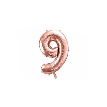 Large Balloon Rosé Gold Number 9 – 86 cm
