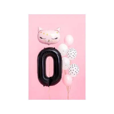 Grande Palloncino in Foil Nero Numero 0 – 86 cm