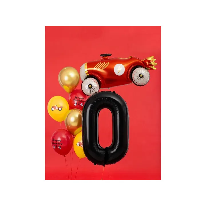 Large Foil Balloon Black Number 0 – 86 cm