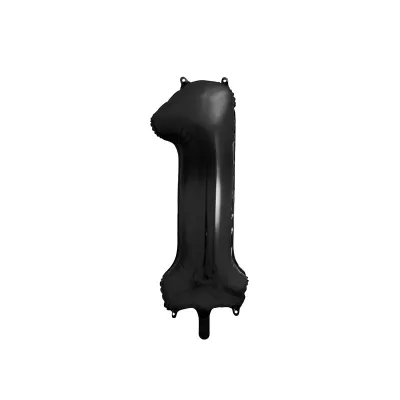 Grosser Folienballon Schwarz Zahl 1 – 86 cm